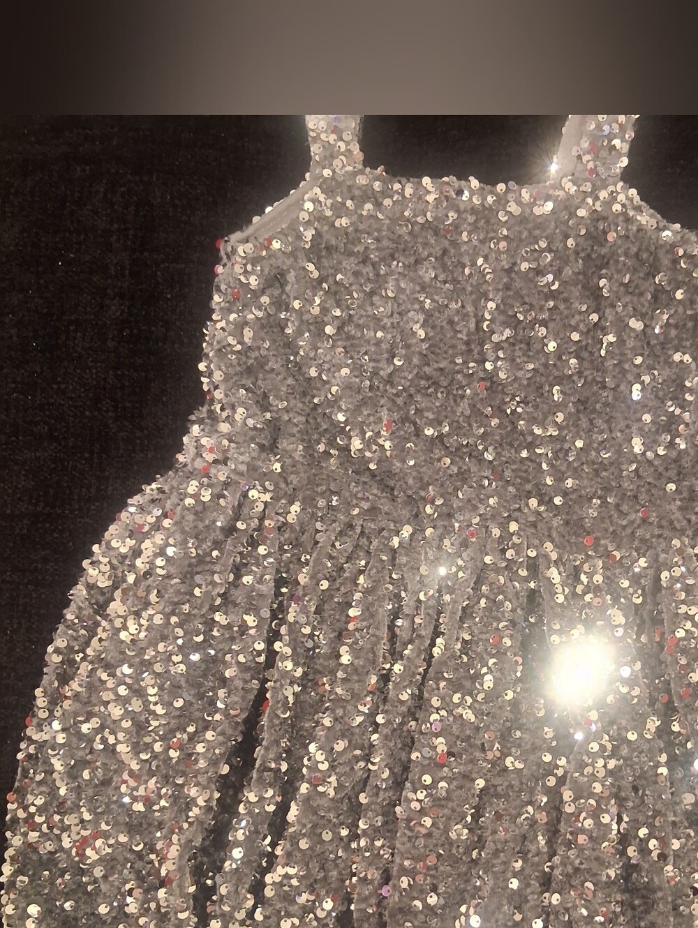 Bardot Sparkling Silver Sequin Dress for Girls